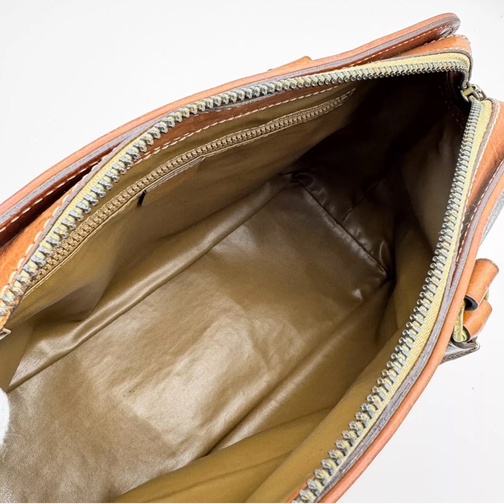 Brown Patterned Handbag - image 5